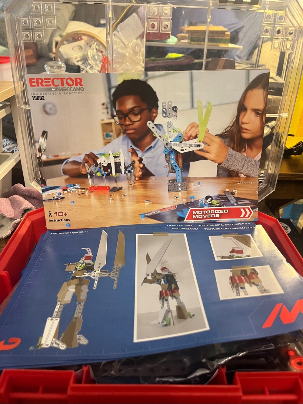 meccano Erector Motorized Movers Building Set - Blue, Green & Silver 141